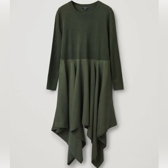 COS Knitted Handkerchief Wool Dress Size Medium - Picture 4 of 10